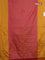 Arani semi silk saree dual shade of pink and dark mustard with allover copper zari weaves and zari checked border