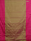 Arani semi silk saree dual shade of green and pink with allover copper zari weaves and zari checked border