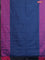 Arani semi silk saree blue and purple with allover copper zari weaves and zari checked border