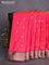 Bangalori silk saree reddish pink and violet with zari woven buttas and zari woven border