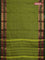 Chettinad cotton saree green and sap green pink with plain body and long zari woven border