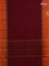 Chettinad cotton saree maroon and sunset orange with thread woven buttas and temple design simple border