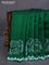 Chiniya silk saree green with allover bandhani prints