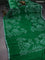 Chiniya silk saree green with allover bandhani prints