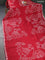Chiniya silk saree maroon with allover bandhani prints