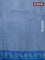 Bishnupuri silk saree pastel blue and cs blue with butta prints and leaf printed border