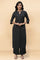 Black Straight Kurta and Palazzo Set