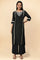 Black Thread Work Straight Kurta and Palazzo Set