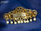 Antique hair clip medium size peacock design with kemp & cz stones and pearl hangings