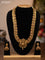 Antique haaram lakshmi kasu design with kemp stones and golden beads hanging