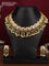 Antique guttapusalu necklace with kemp & cz stones and pearl hangings