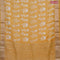 Assam silk saree yellow with floral butta prints and zari woven border