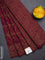 Banarasi semi matka saree dark magenta pink and brown with allover thread weaves and thread woven border
