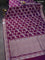 Banarasi semi katan silk saree purple with allover silver & gold zari weaves and zari woven border