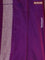 Banarasi semi katan silk saree purple with allover silver & gold zari weaves and deer design zari woven border