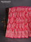 Banarasi semi katan silk saree reddish pink with allover zari weaves and zari woven border