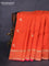 Banarasi silk saree orange and pink with zari woven brids buttas and zari woven border