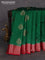 Chiniya silk saree green and maroon with thread & zari woven buttas and woven border