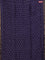Chanderi bagru saree navy blue with allover butta prints and small zari woven border