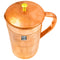 Pure Copper Jug with Circular Stripes Design