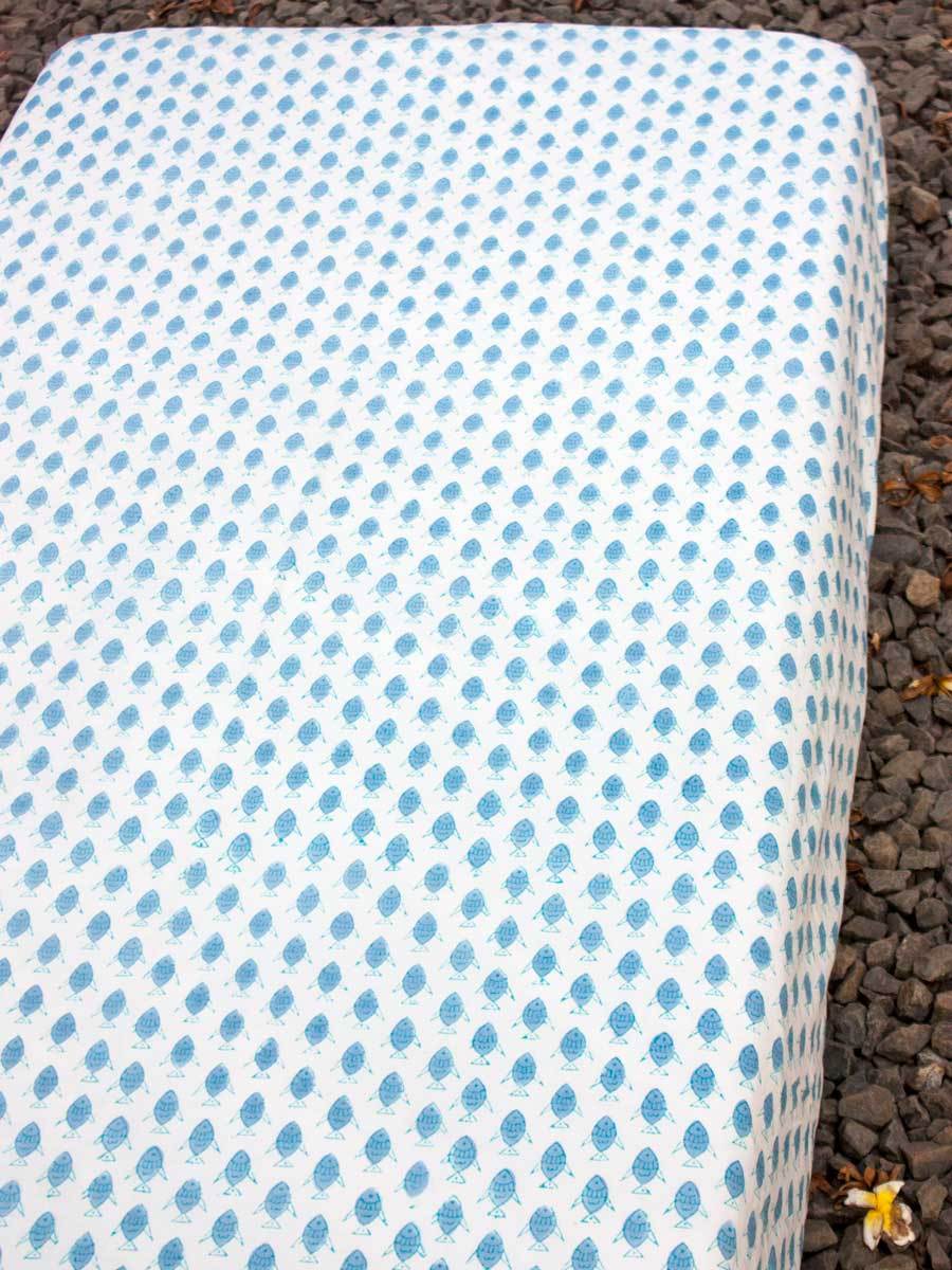 Fish Cotton Cot/Crib Fitted Sheet