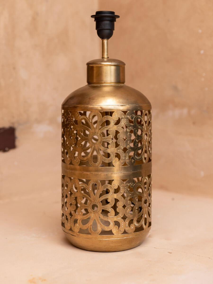 Roshni Metal Cutwork Lamp Base