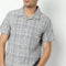 Checkered Camp Collar Shirt Half Sleeve Mood Shirt