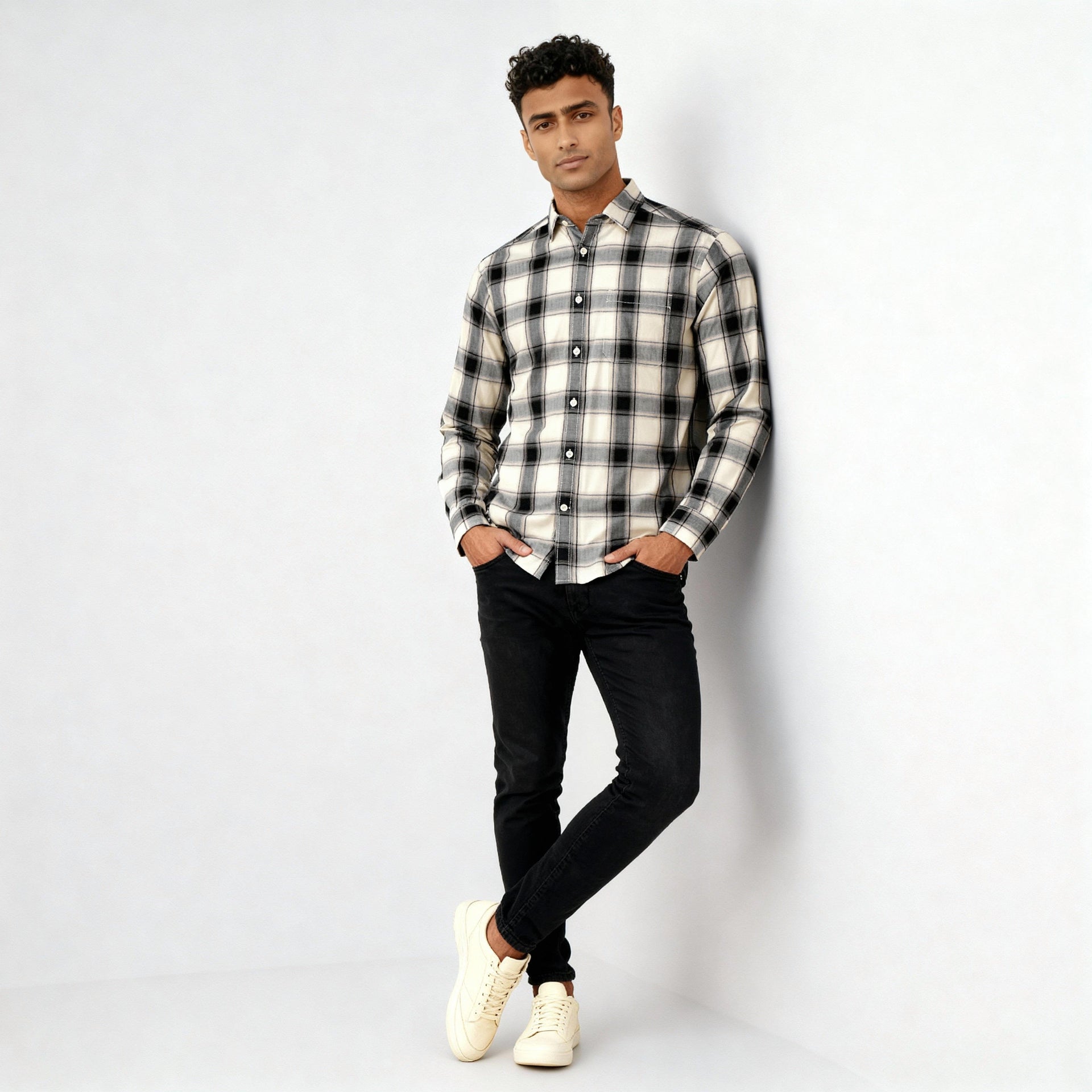 Cotton Checkered Ultra Soft Twill Shirt