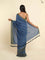 Suta Blue Solid Zari Saree