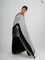Double Trouble: Black/White Saree