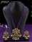 Beaded violet multicolour necklace cz stones with tirupati balaji pendant and beads hanging in victorian finish