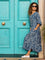 SKY Indigo Cotton Tiered Dress