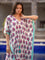 Summer Cocktail Block Printed Cotton Kaftan