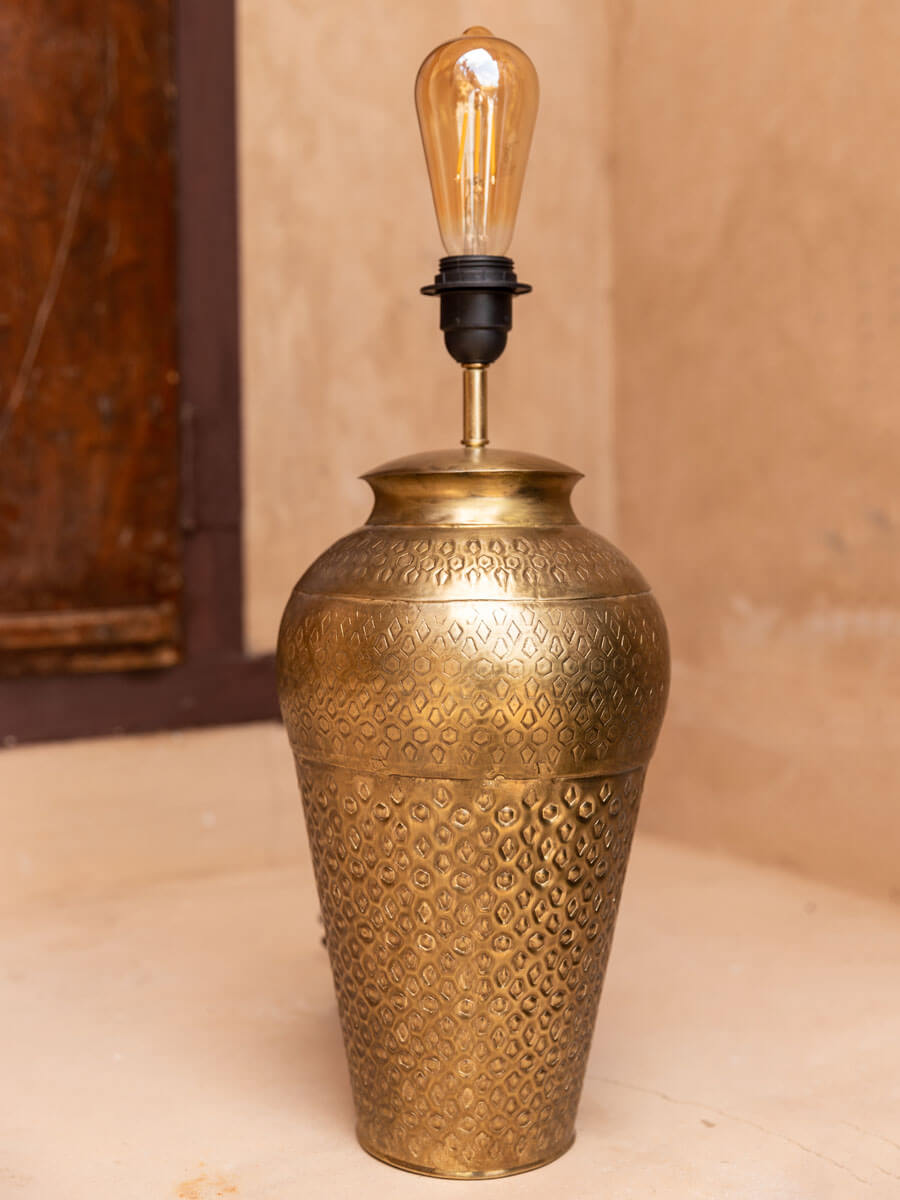 Swagat Hammered Metal Large Lamp Base