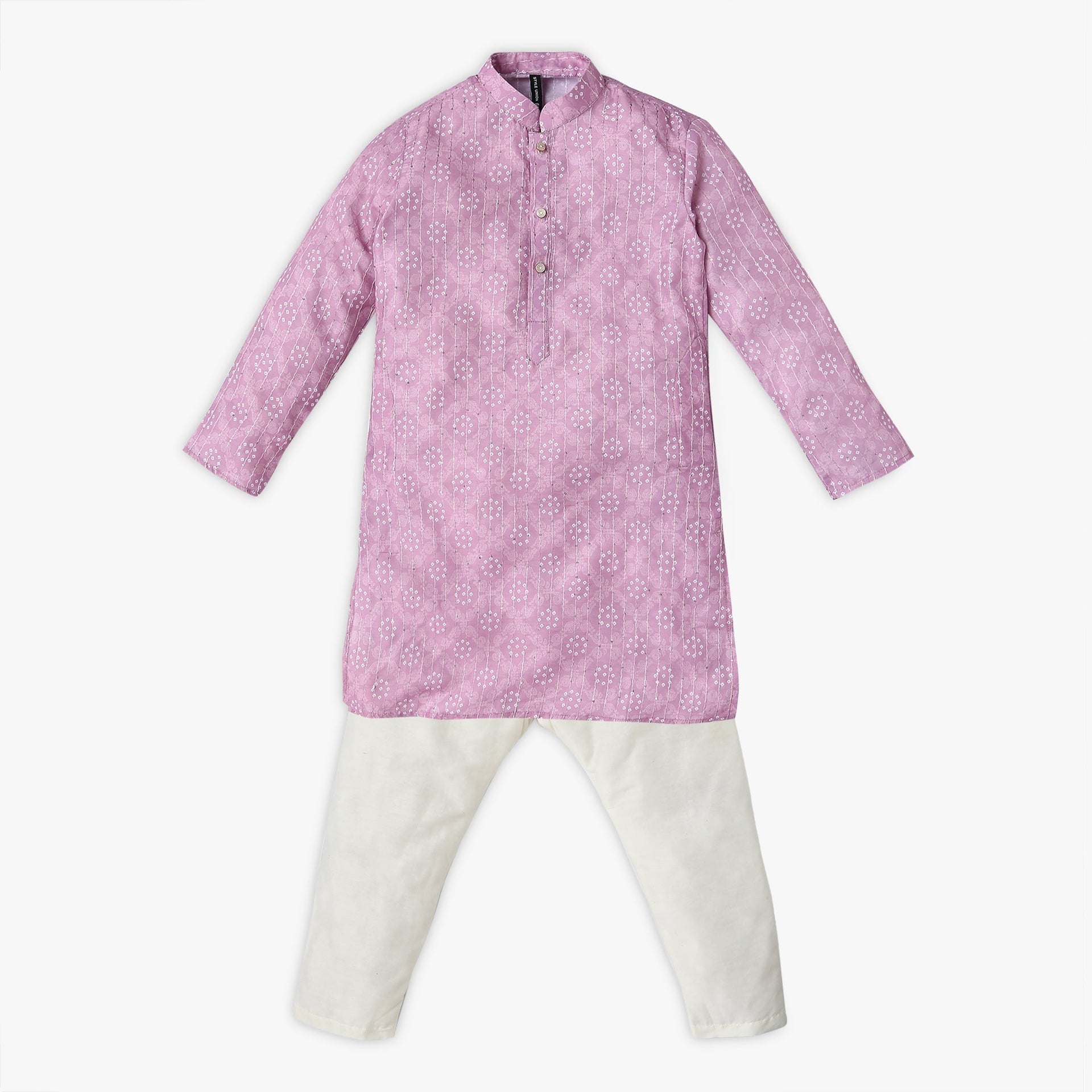Boy'S Regular Fit Embellished Kurta With Pant Set