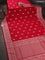 Banarasi semi katan saree pink with paisley zari woven buttas and zari woven border