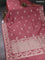 Banarasi semi katan saree peach shade with zari woven buttas and zari woven border