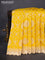 Banarasi silk saree yellow with allover zari woven jaal weaves and gotapatti work border