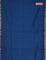 Bengal soft cotton saree cs blue and red with plain body and zari woven border