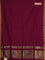 Bengal soft cotton saree dark magenta pink and blue with plain body and zari woven border
