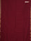 Bengal soft cotton saree maroon and blue with plain body and zari woven border
