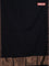 Bengal soft cotton saree black and blue with plain body and zari woven border