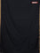Bengal soft cotton saree black and green with plain body and zari woven border