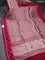 Banarasi katan silk saree pink with allover zari woven brocade weaves and zari woven butta border