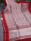 Banarasi katan silk saree red with allover zari woven brocade weaves and zari woven butta border