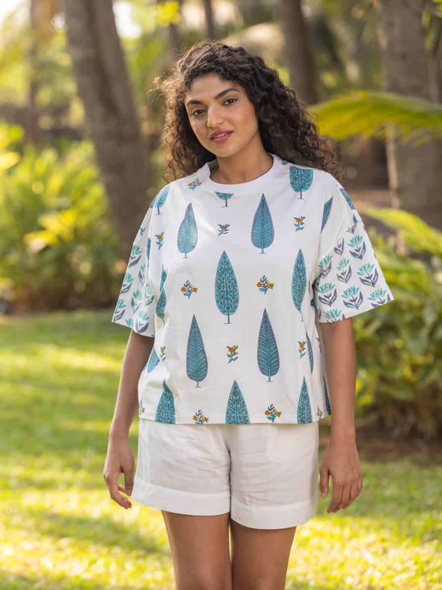 Tejaswini Hand Block Printed T-shirt