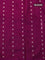 Banarasi katan silk saree magenta pink with zari woven buttas in borderless style