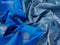 Banarasi katan silk saree cs blue with zari woven buttas and zari woven border