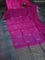 Banarasi organza silk saree pink and teal green with thread & zari woven buttas and banarasi style border