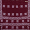 Batik cotton saree wine shade with allover sequin work & batik butta prints and printed lace work border